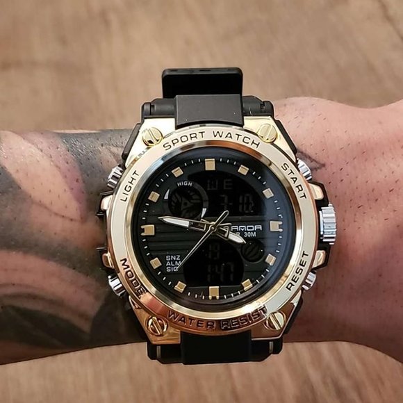 KXAITO Men's LED Alarm Stopwatch Multi Function Waterproof Military Watch - Picture 7 of 7